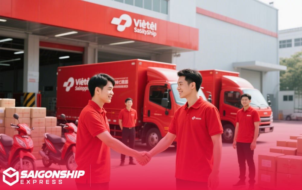 Hợp tác giữa bưu cục Viettel Post và Saigonship
