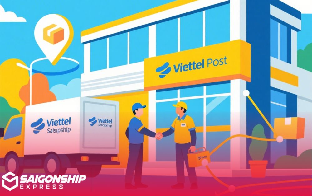 Hợp tác giữa bưu cục Viettel Post và Saigonship
