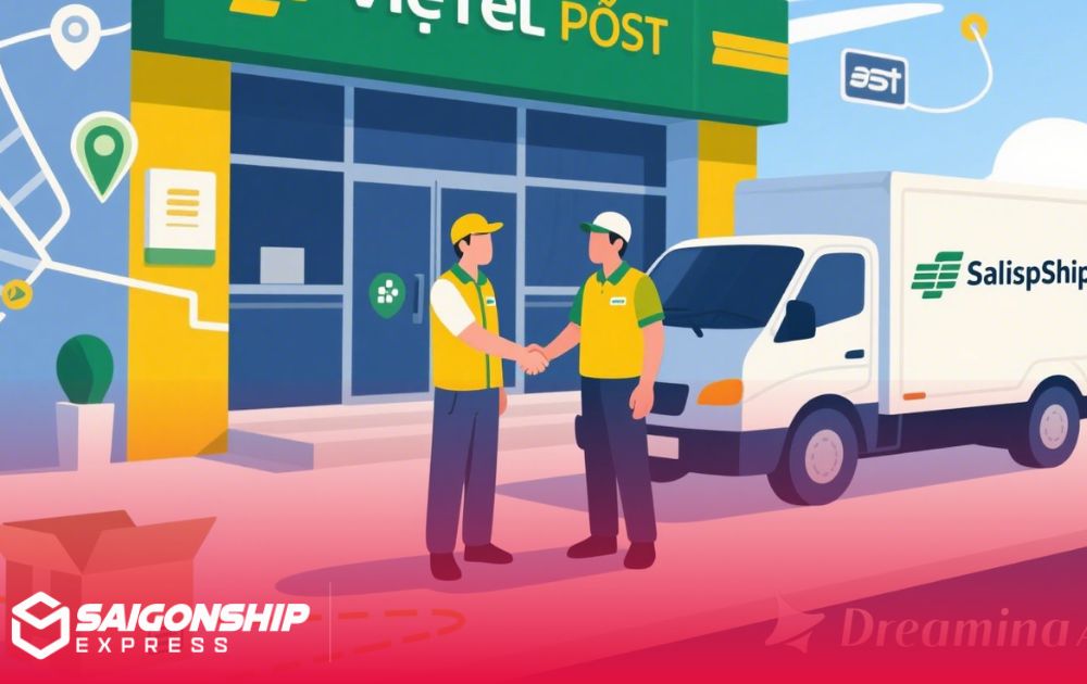Hợp tác giữa bưu cục Viettel Post và Saigonship