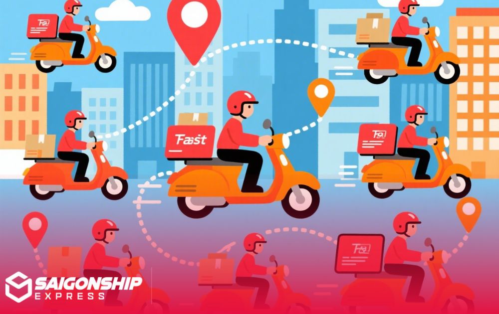 Phạm vi phục vụ và khu vực nhận hàng
