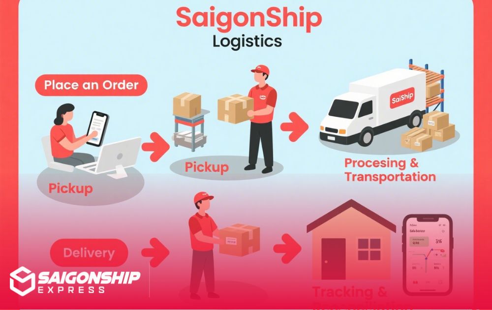 Quy trình đặt, nhận và theo dõi đơn hàng