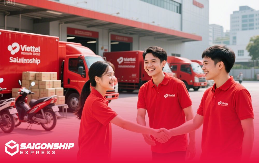 Hợp tác giữa bưu cục Viettel Post và Saigonship